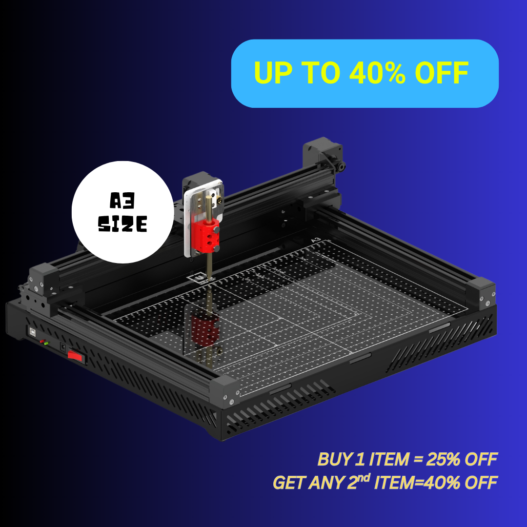 UUNA TEK 3.0 A3 Pen plotter robot tutto-in-uno premium preassemblato con WiFi e scheda SD – Compatto, più silenzioso, più veloce, più preciso