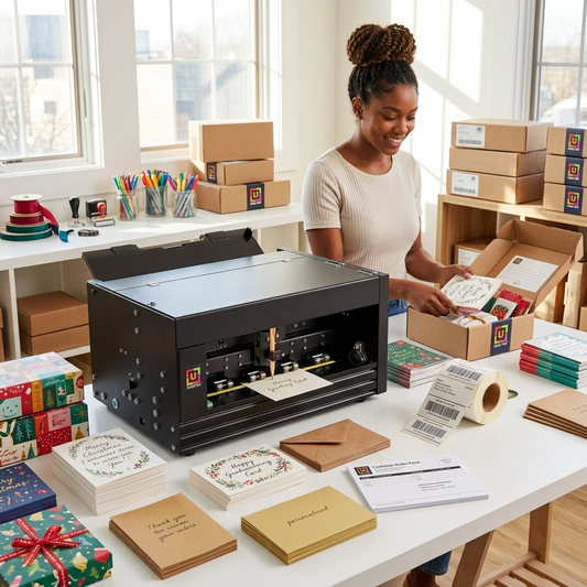 Holiday Greeting Card Business with Automatic Handwriting Machines