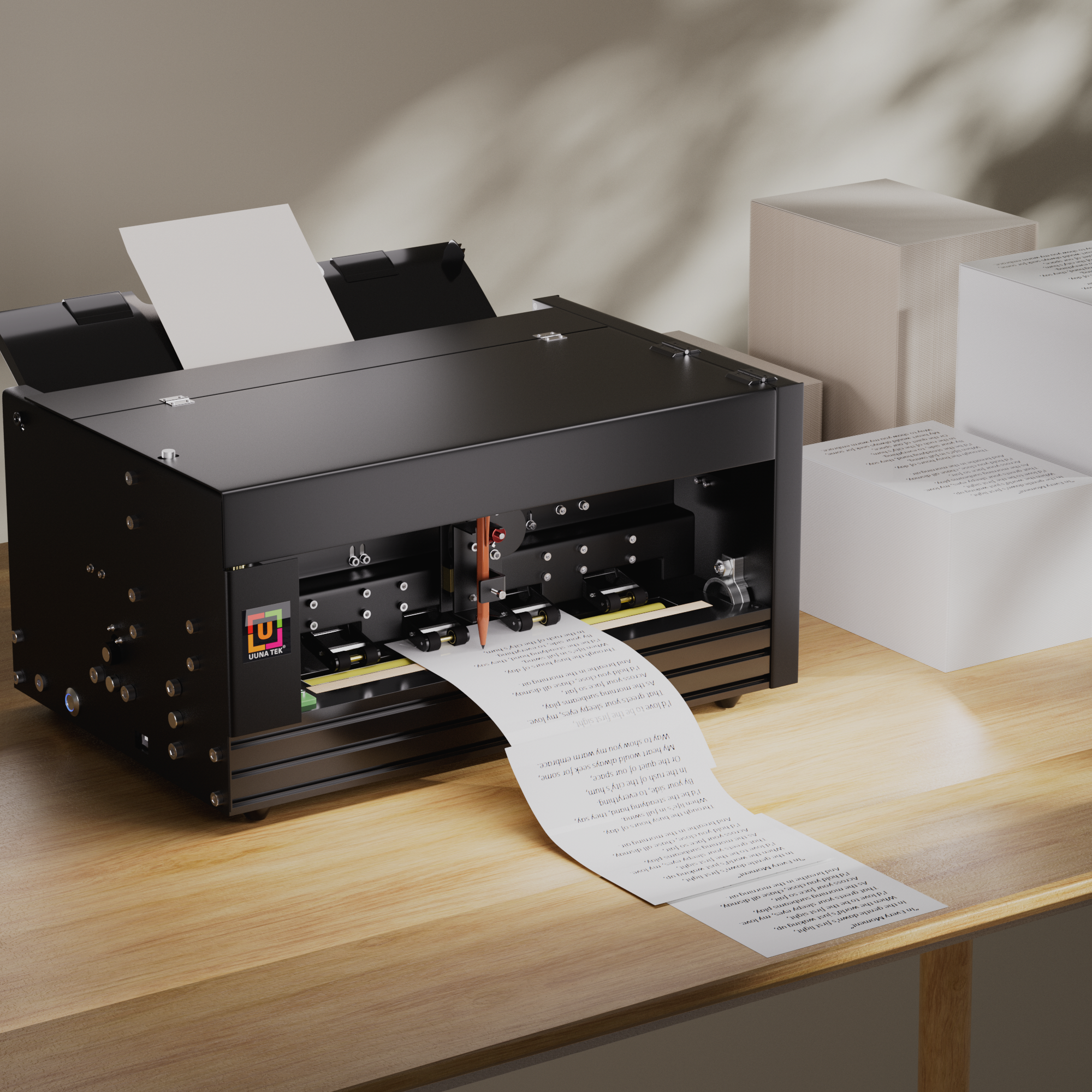 UUNA TEK® iAuto - Handwriting Machine with Feeder/Automatic Signature Machine/Handwriting Machine for Letter/Automatic Writing Machine,  Write Up to 80 Letters,  30 Envelops at a Time - UUNA TEK CO.,LIMITED