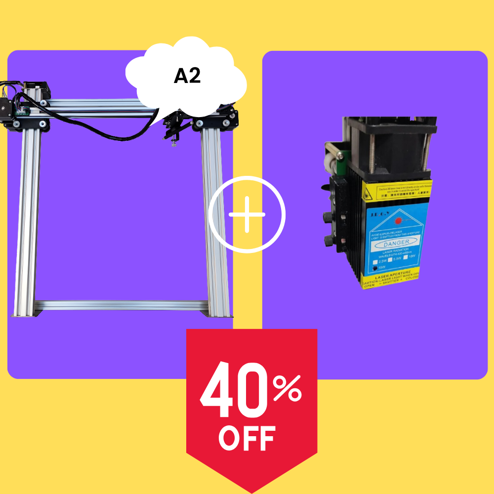 Bundle testa laser iDraw H A2+10W