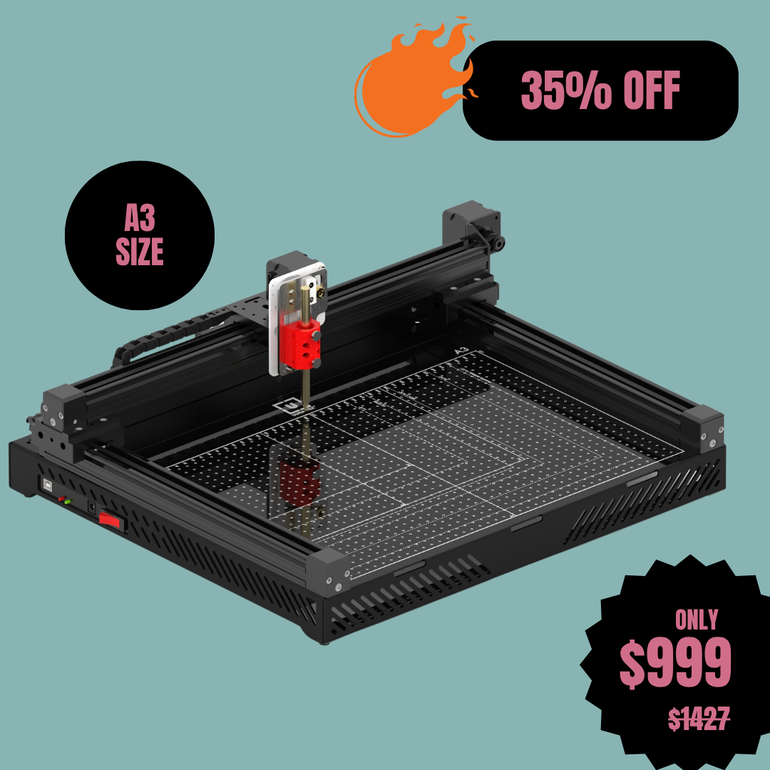 UUNA TEK 3.0 - Plotter a penna preassemblato di fascia alta, tutto in uno, robot da disegno, macchina da scrittura, macchina per firme, formato A3/A2/A1/A0