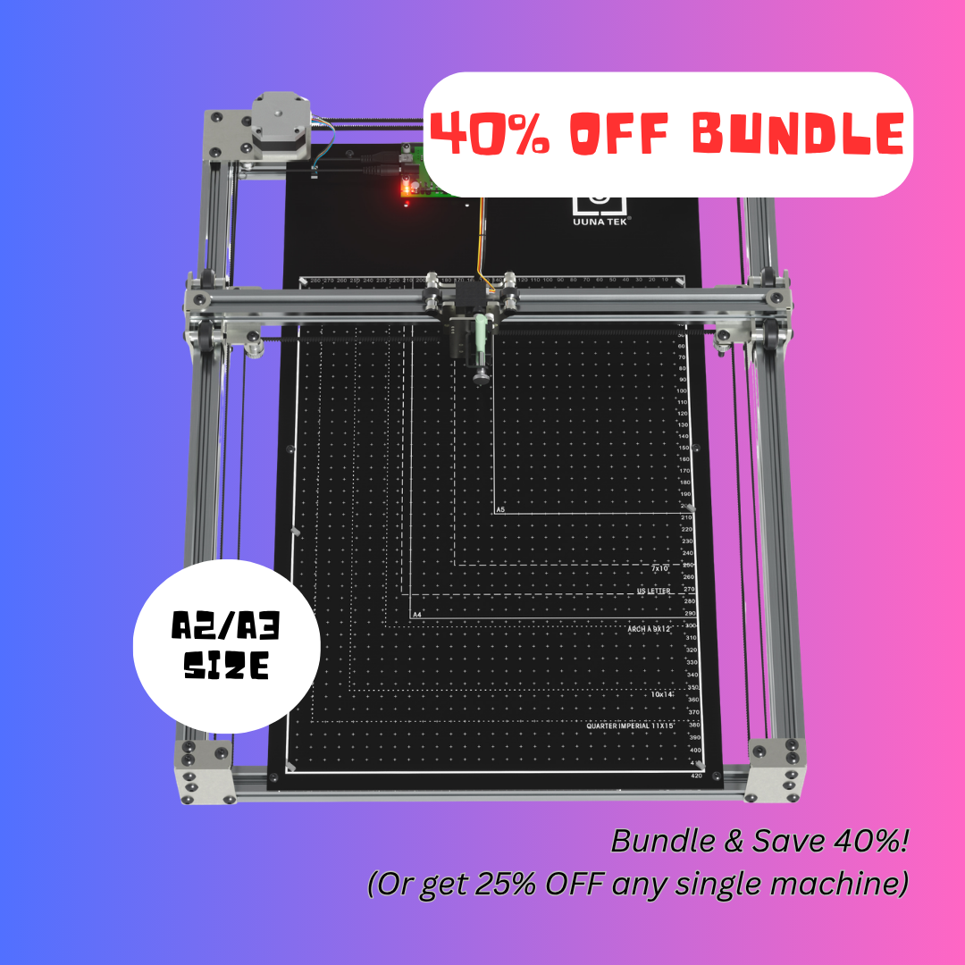 Robot da disegno CoreXY iDraw H SE A3/A2 per artisti: combina il robusto hardware iDraw H con il flessibile software Axidraw