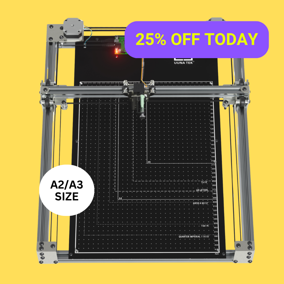 iDraw H SE A3/A2, robot da disegno per artisti, arte generativa e automazione della scrittura a mano – combina l'hardware robusto di iDraw H con il software Axidraw flessibile