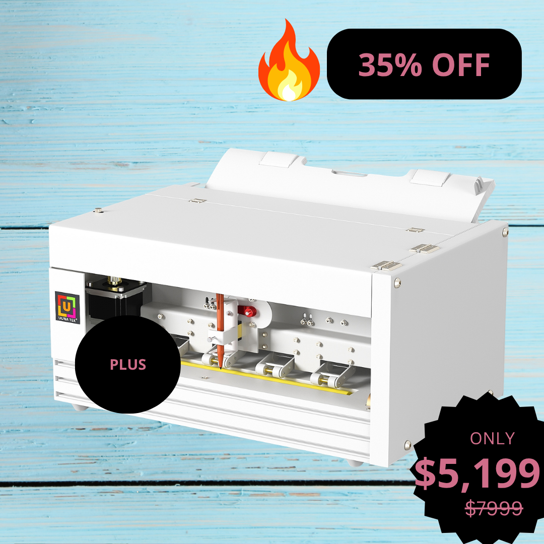 UUNA TEK® iAuto Plus - Macchina per scrivere a mano con alimentatore/Macchina per firma automatica/Macchina per scrivere a mano per lettere/Macchina per scrivere automaticamente, scrive fino a 210 lettere, 80 buste alla volta